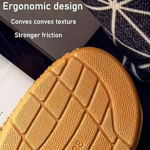 Women's Indoor Woven Straw Slippers Lightweight Breathable Silent Linen Sandals Comfortable Floor Shoes