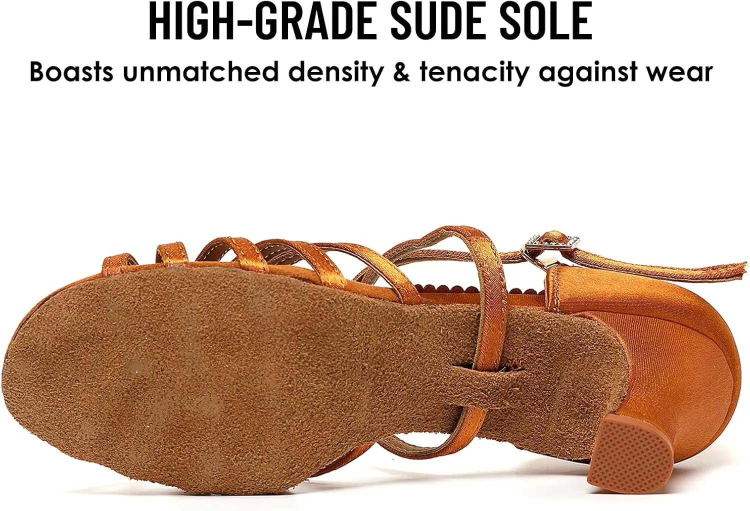 Womens Latin Dance Shoes Ballroom Dancing Shoes Salsa Tango Performance Practice Dance Shoes for Women,Black Tan