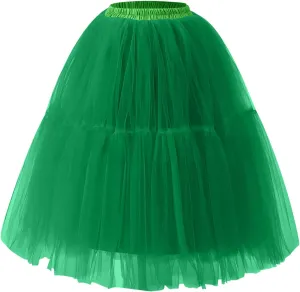 Women's Mesh Splicing Tulle Skirt Trendy Tutu Ball Skirts Comfy Flirty Cute Dress Petticoat Puffy Princess Skirt