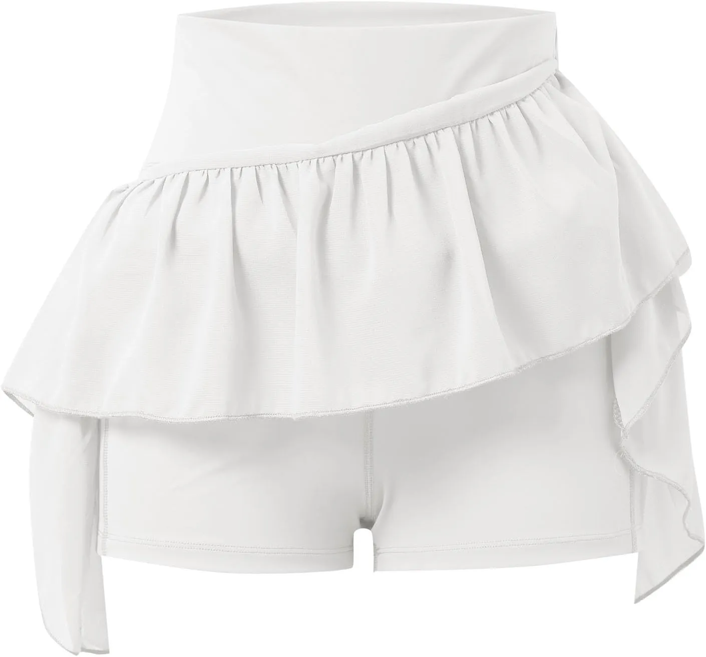 Women's Mini Skirts Skort Casual Pleated Elastic High Waisted Ruffle Flowy Summer Athletic Golf Skirts