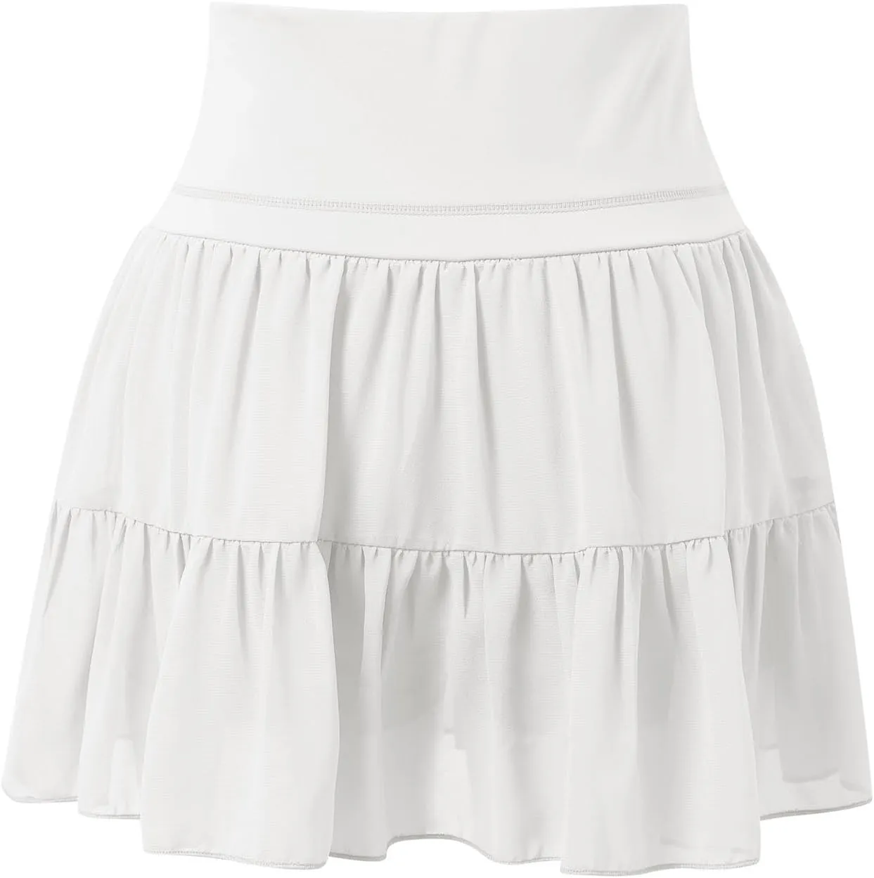 Women's Mini Skirts Skort Casual Pleated Elastic High Waisted Ruffle Flowy Summer Athletic Golf Skirts