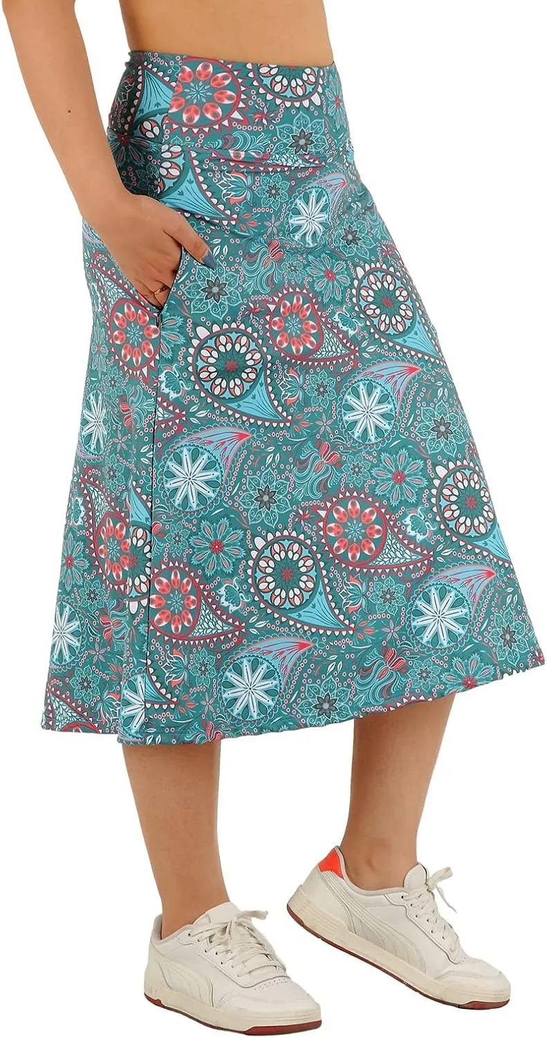 Womens Skorts Modest Knee Length Skirts Athletic Midi Active Running Skirt