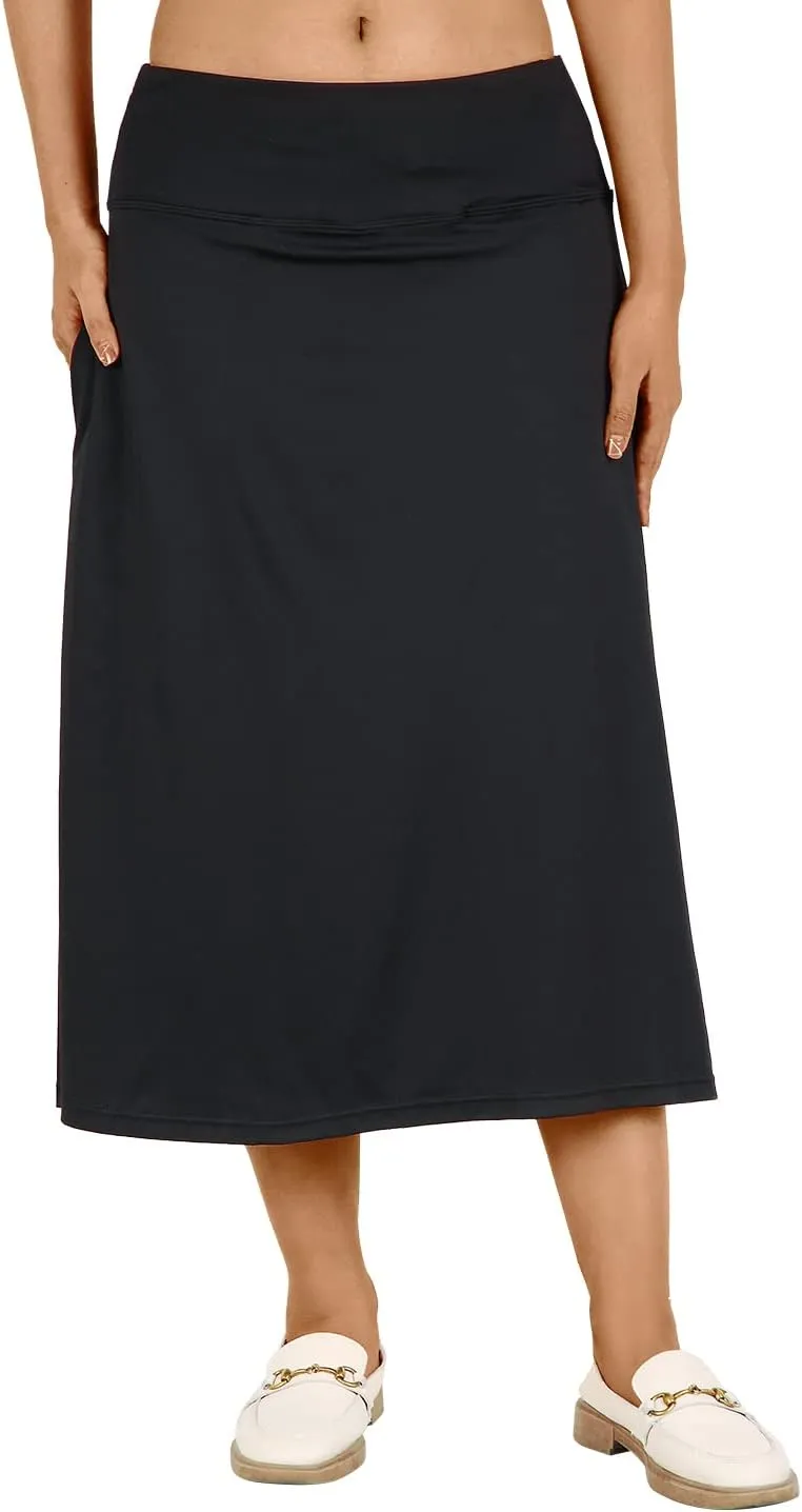 Womens Skorts Modest Knee Length Skirts Athletic Midi Active Running Skirt
