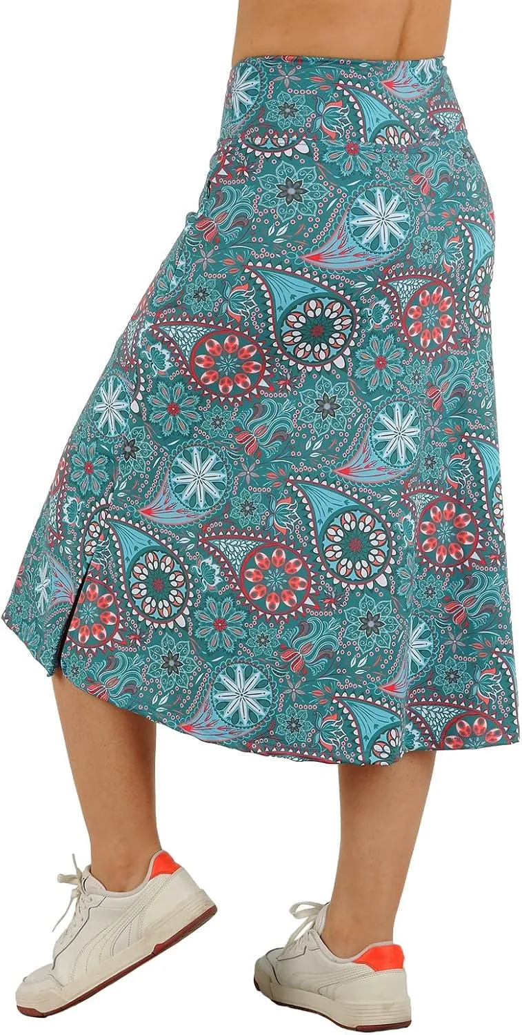 Womens Skorts Modest Knee Length Skirts Athletic Midi Active Running Skirt