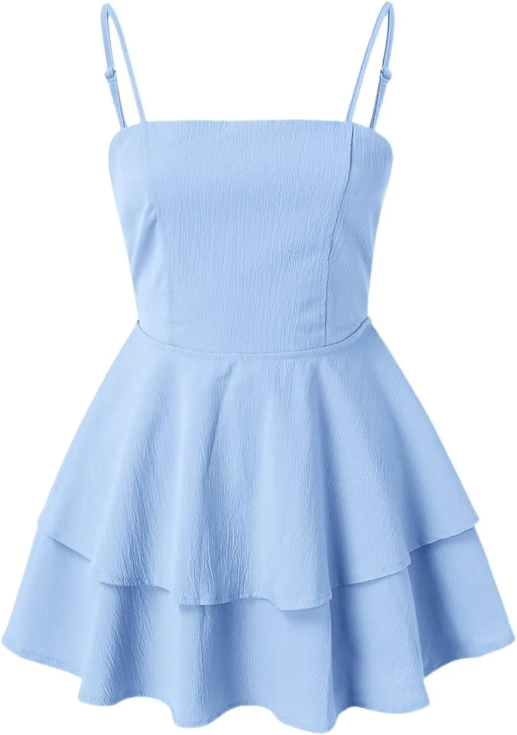 Women's Summer Strappy Smocked Tube Dress 2025 Off Shoulder Ruffle Tiered Flowy Beach Boho Mini Sundress