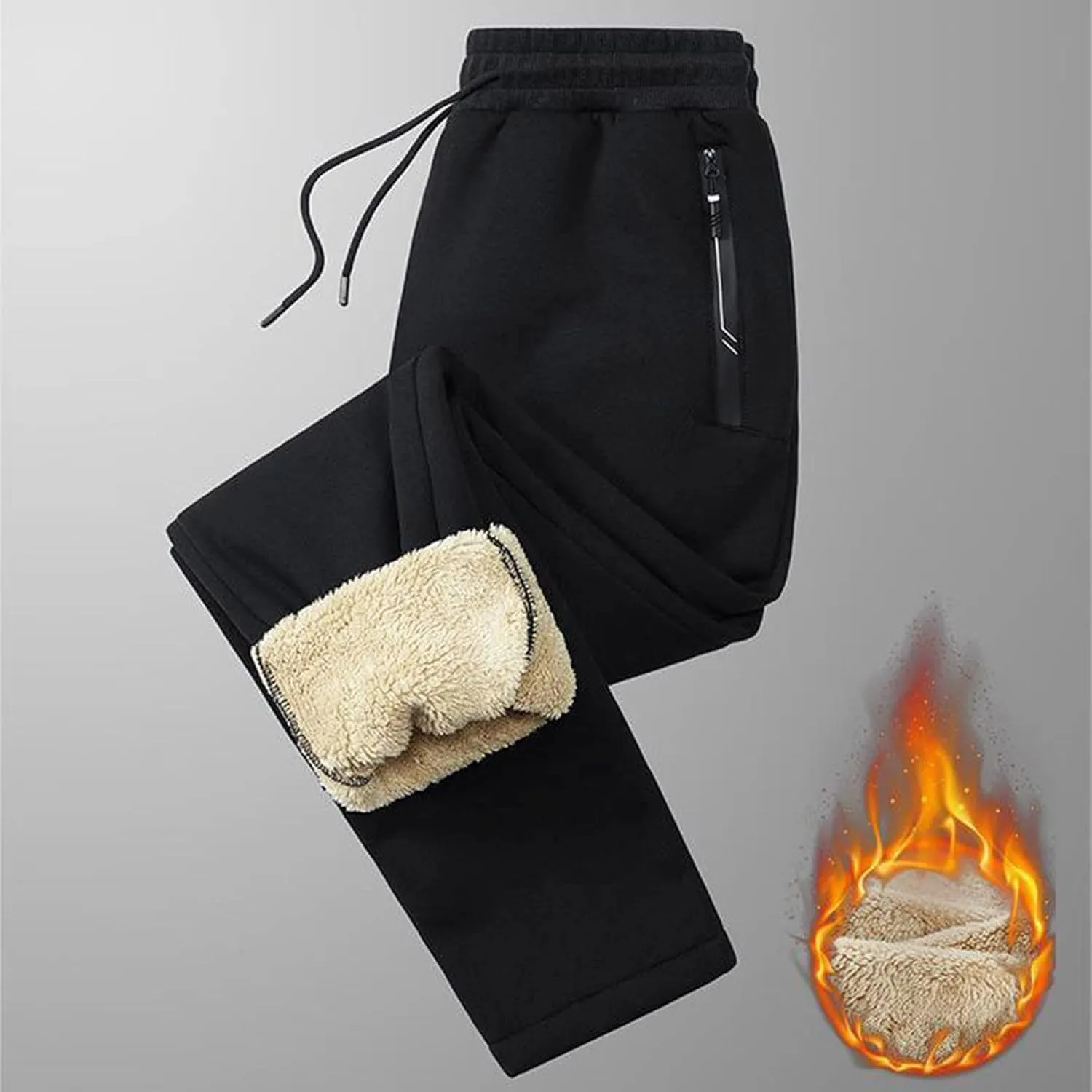 Womens Thermal Underwear Sets Lose Feleece Pull On High Waisted Thermal Winter Warm Yoga Pants