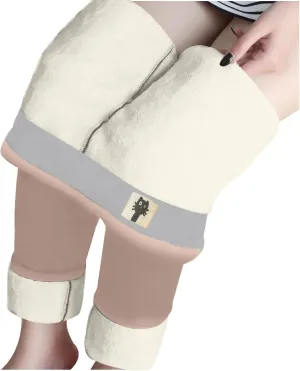 Womens Thermal Underwear Sets Lose Feleece Pull On High Waisted Thermal Winter Warm Yoga Pants