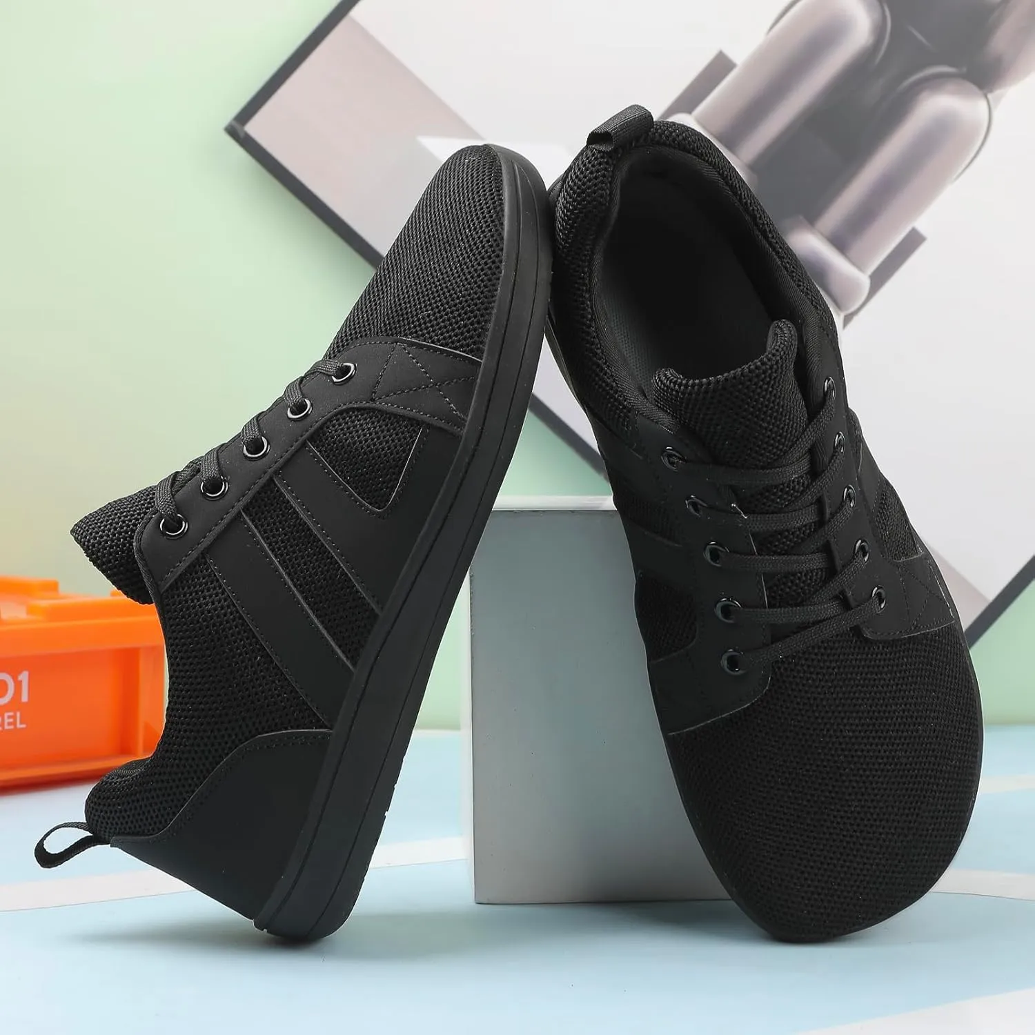 Womens Walking Sneakers Breathable Slip On Tennis Shoes Men's Wide Minimalist Barefoot Sneakers Comfy Casual Non Slip Flat Shoes