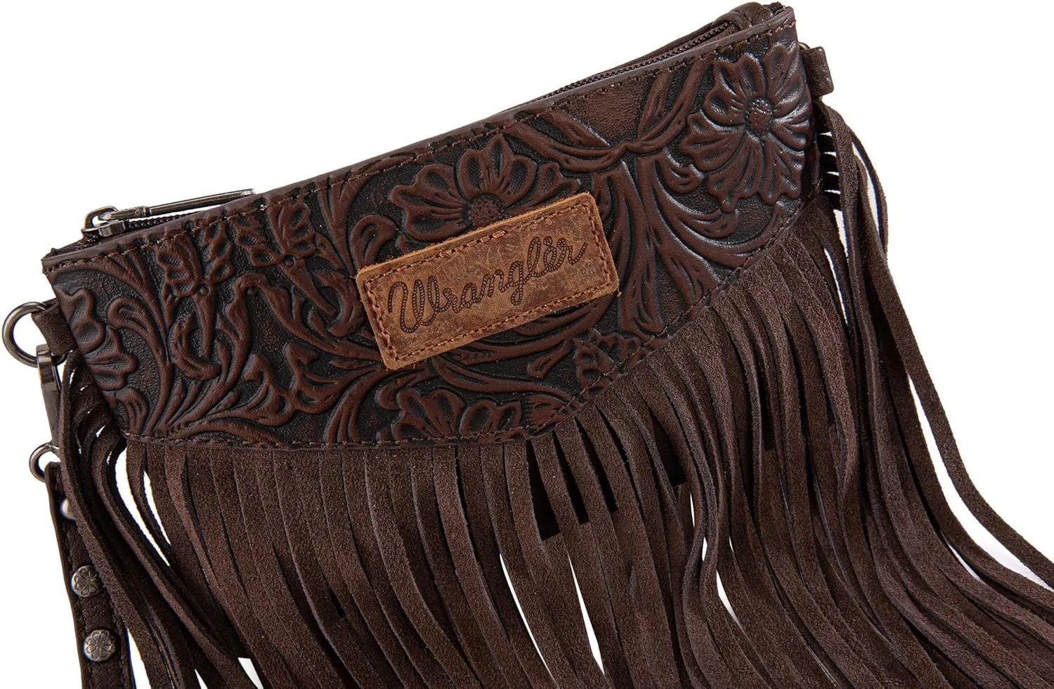 Wrangler Crossbody Small Purse for Women Wristlet Fringe Bag Western Purse