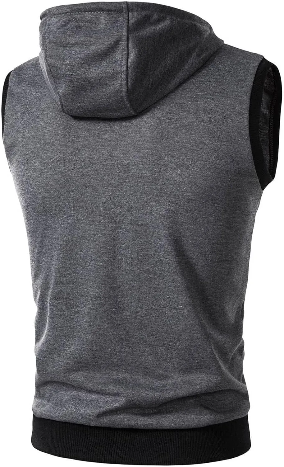 Ymosrh Men's Undershirts Tank Top Hooded Tank Tops Zip Up Bodybuilding Fitness Muscle T Shirt Sleeveless Hoodie, M-5XL