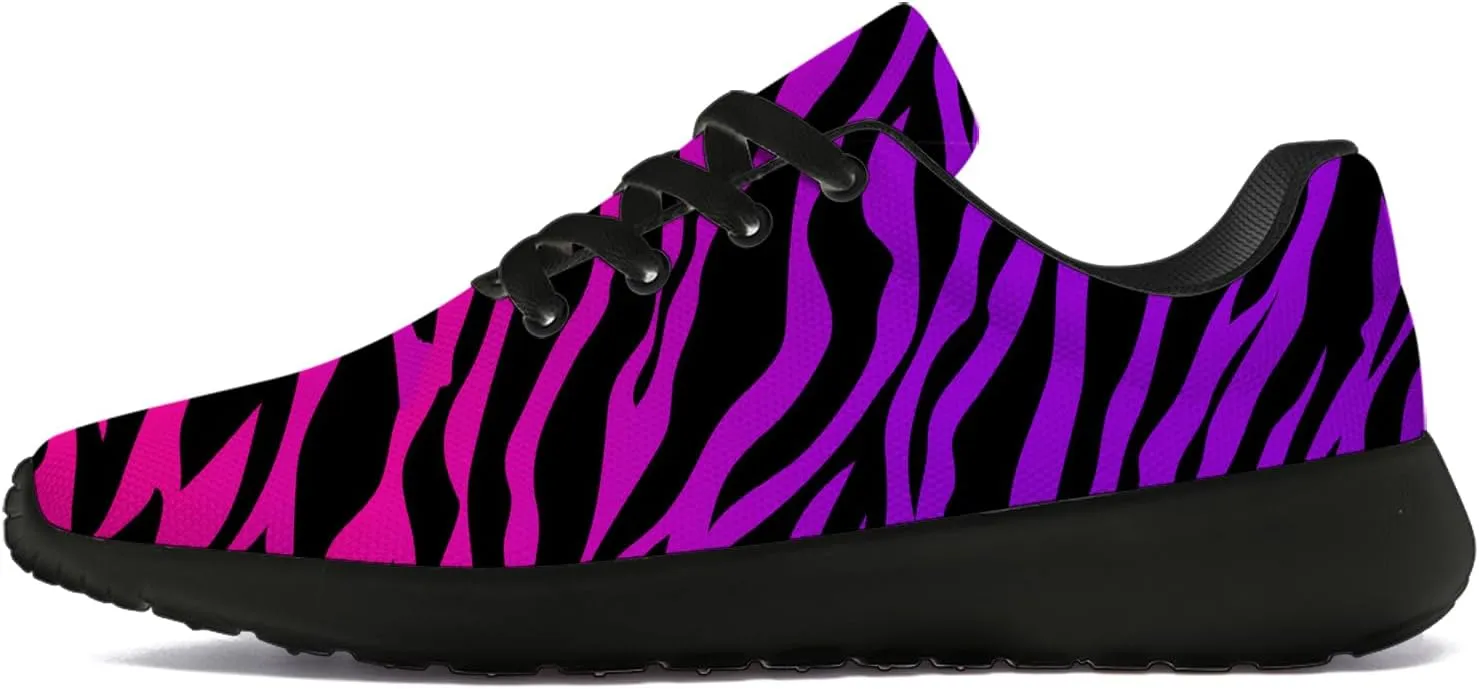 Zebra Print Shoes for Men Women Lightweight Comfort Running Tennis Walking Sneakers Gifts for Dad Mom
