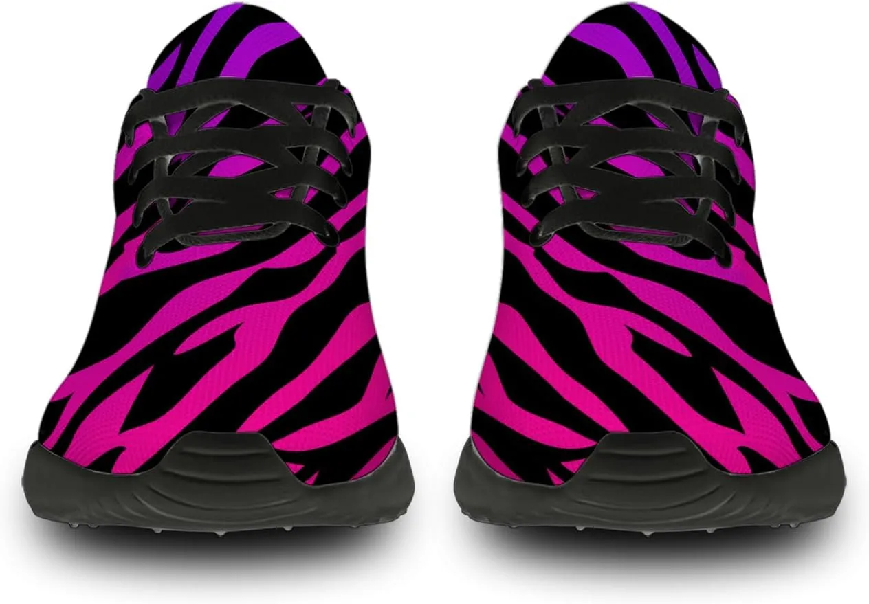 Zebra Print Shoes for Men Women Lightweight Comfort Running Tennis Walking Sneakers Gifts for Dad Mom