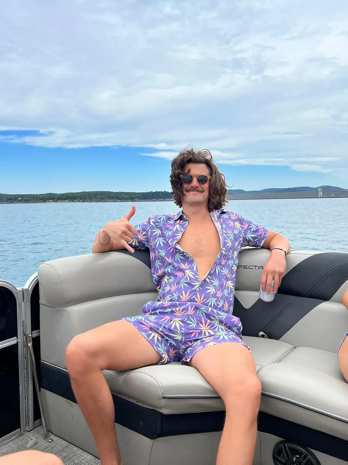 Zesties Male Rompers - Original Romper Jumpsuits for Men - Tropical Male Onesie Shorts - Men's Jumper Rompers