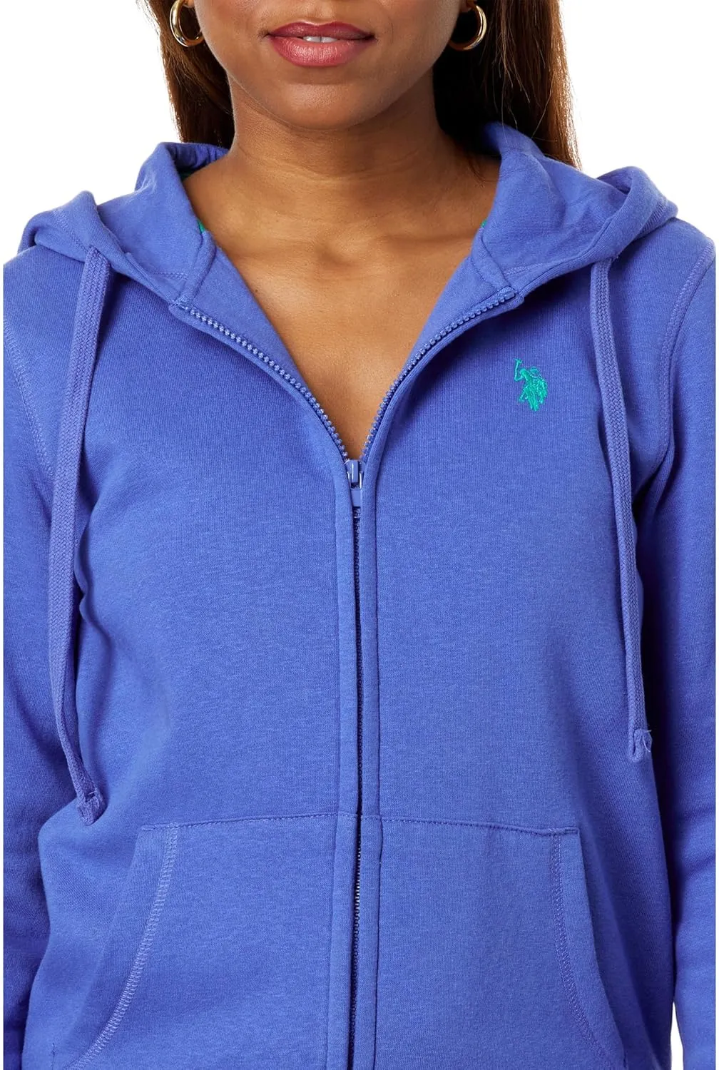 Zip-up Fleece Hoodie with Logo