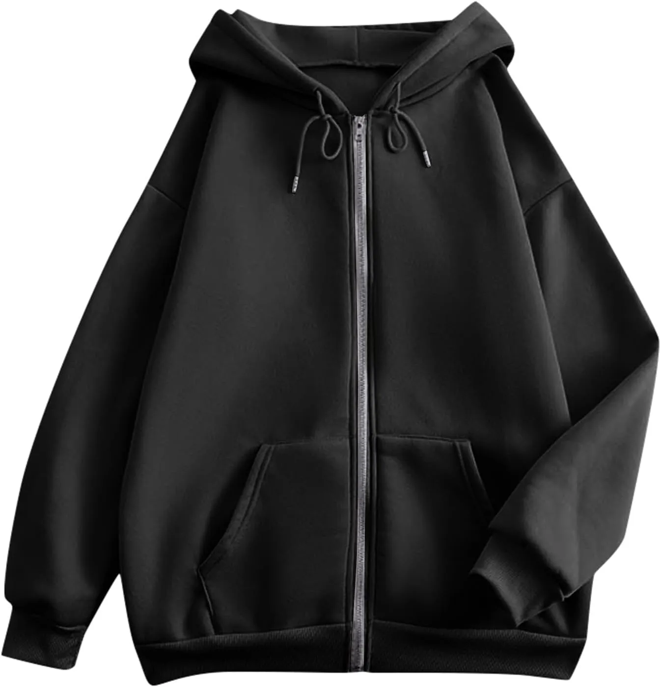 Zip Up Hoodie Women Fall Fashion 2024 Long Sleeve Zip Up Lightweight Sweatshirts Loose Fit Workout Plain Hoodie