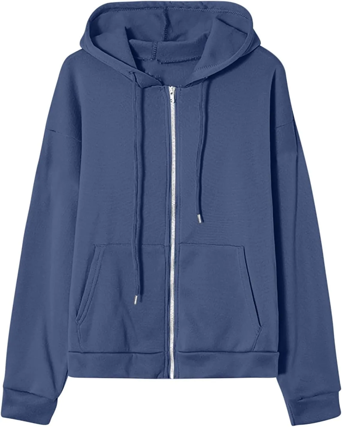 Zip Up Hoodie Women Fall Fashion 2025 Long Sleeve Zip Up Lightweight Sweatshirts Loose Fit Workout Plain Hoodie