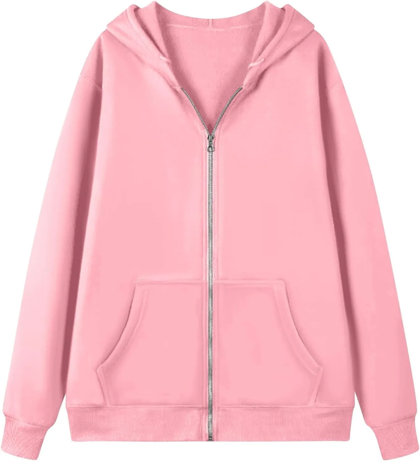 Zip Up Hoodie Women Oversized Hooded Zip Up Sweatshirt Ladies Fleece Cute Sweatshirts Sweaters Long Sleeve Sweat Shirts